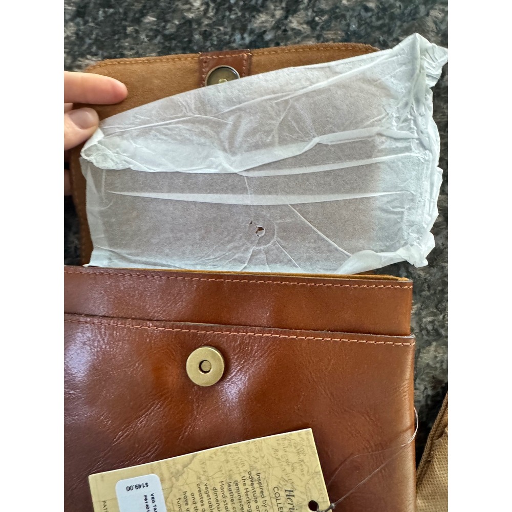 Patricia Nash Balluri Crossbody Bag Tan Leather Heritage Collection P61401 NEW - Picture 5 of 9